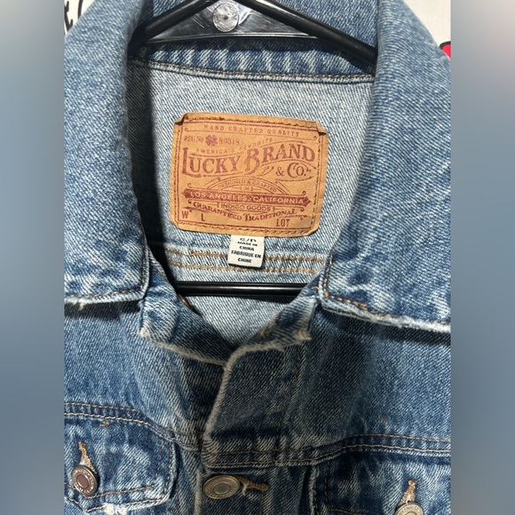 Lucky Brand women Blue Denim Jacket the tomboy trucker style - Picture 6 of 6
